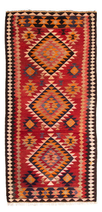 Tapis de couloir Tapis Kelim - Vieux - 380 x 135 cm - multicolore