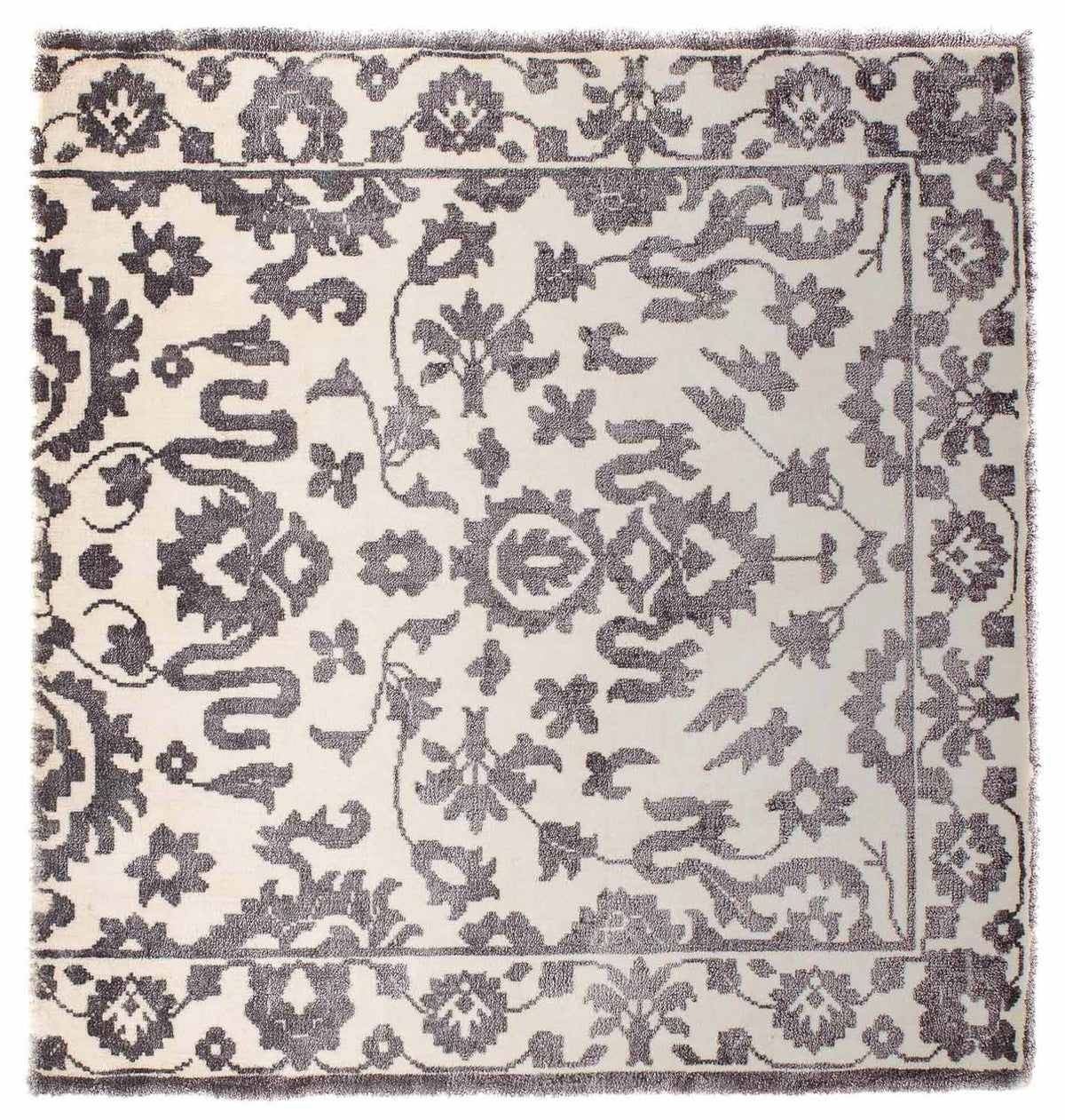 Tapis en viscose carré  - 70 x 70 cm - gris clair