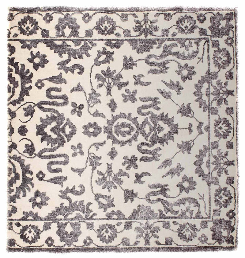 Tapis en viscose carré  - 70 x 70 cm - gris clair