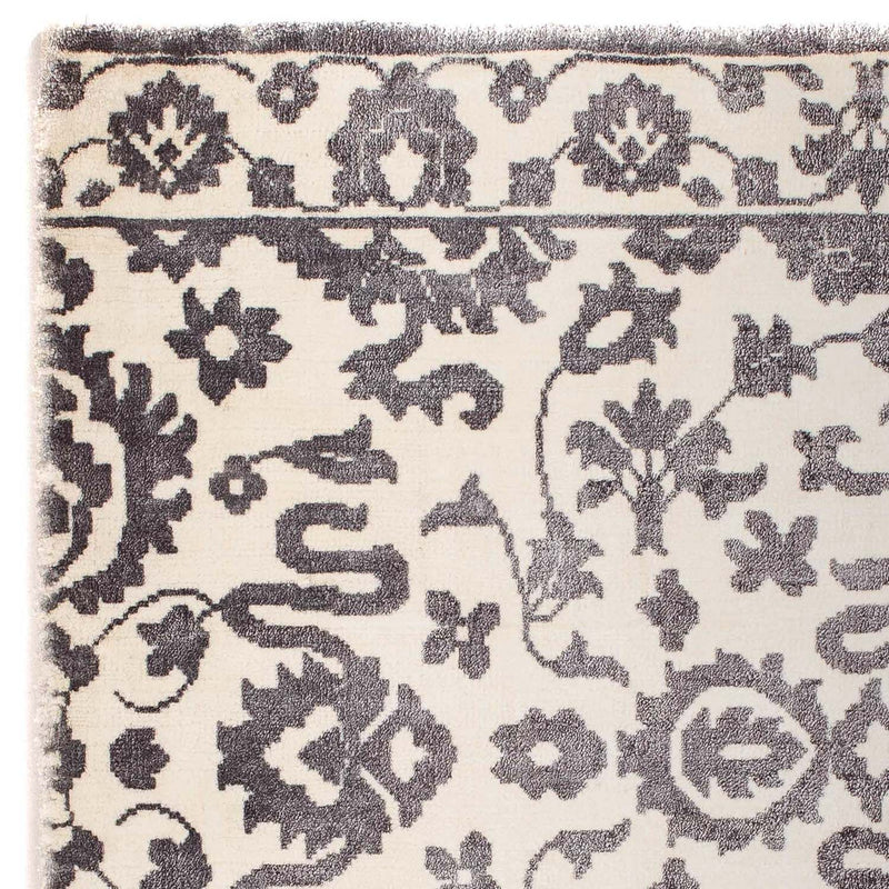 Tapis en viscose carré  - 70 x 70 cm - gris clair