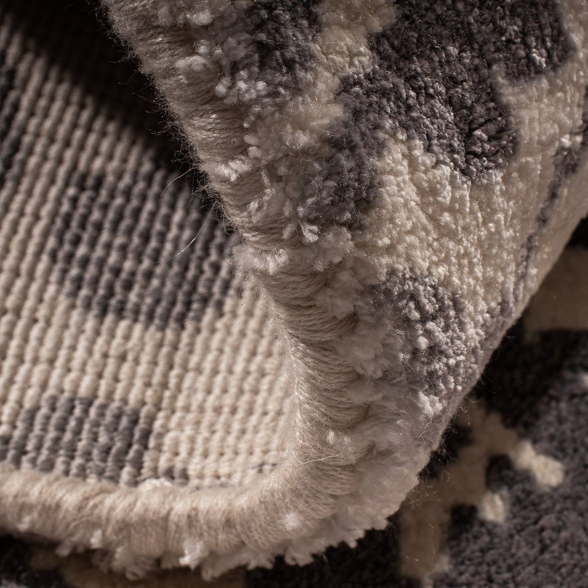 Tapis en viscose carré  - 70 x 70 cm - gris clair