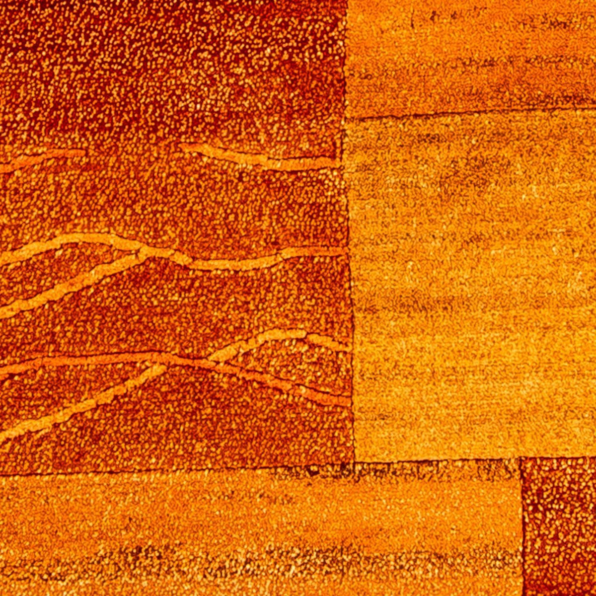 Tapis Népalais - 198 x 84 cm - orange