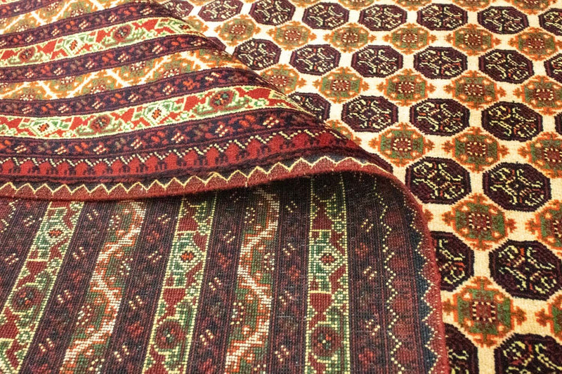 Tapis afghan - Boukhara - 298 x 202 cm - rouge