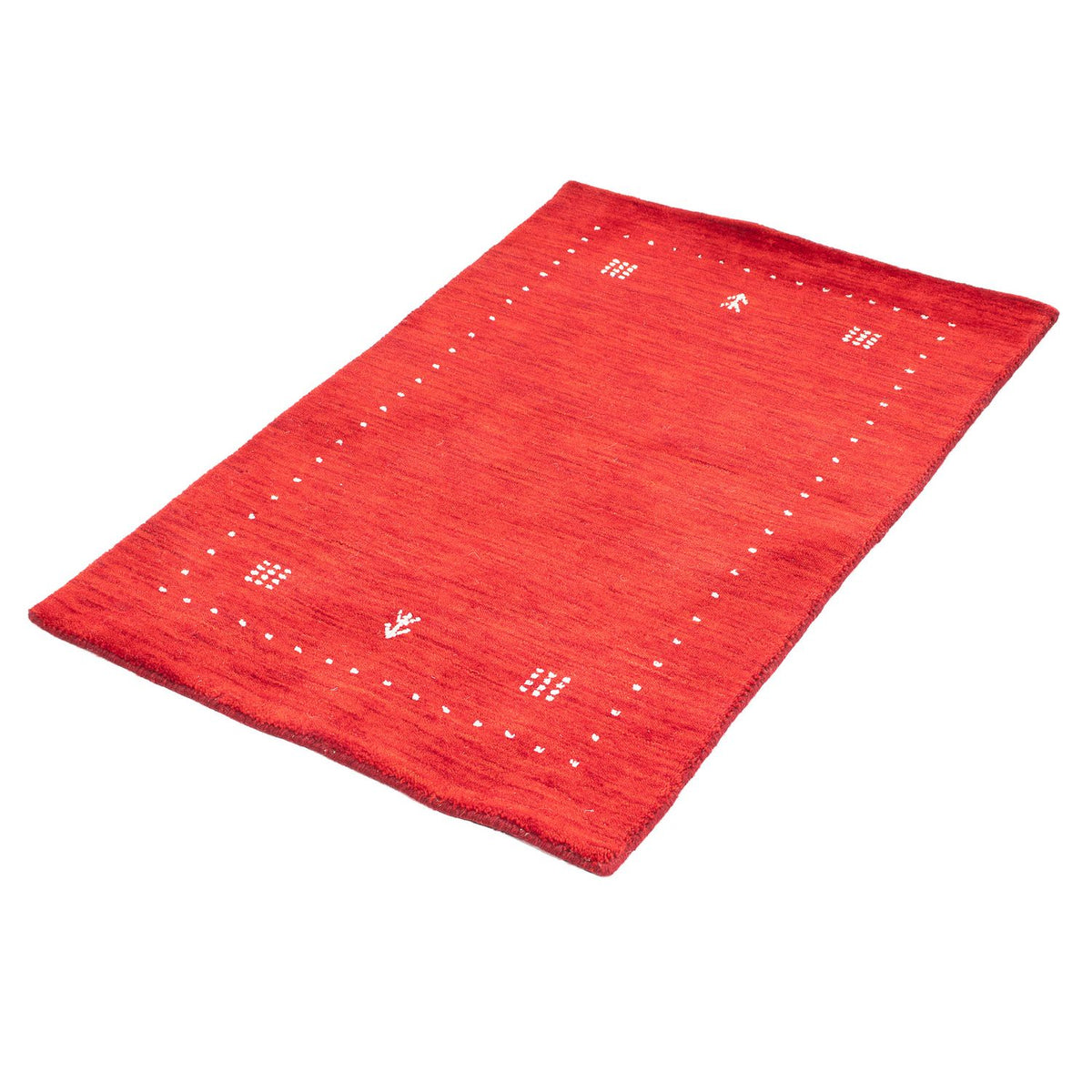 Tapis Gabbeh - Indus - 90 x 60 cm - rouge