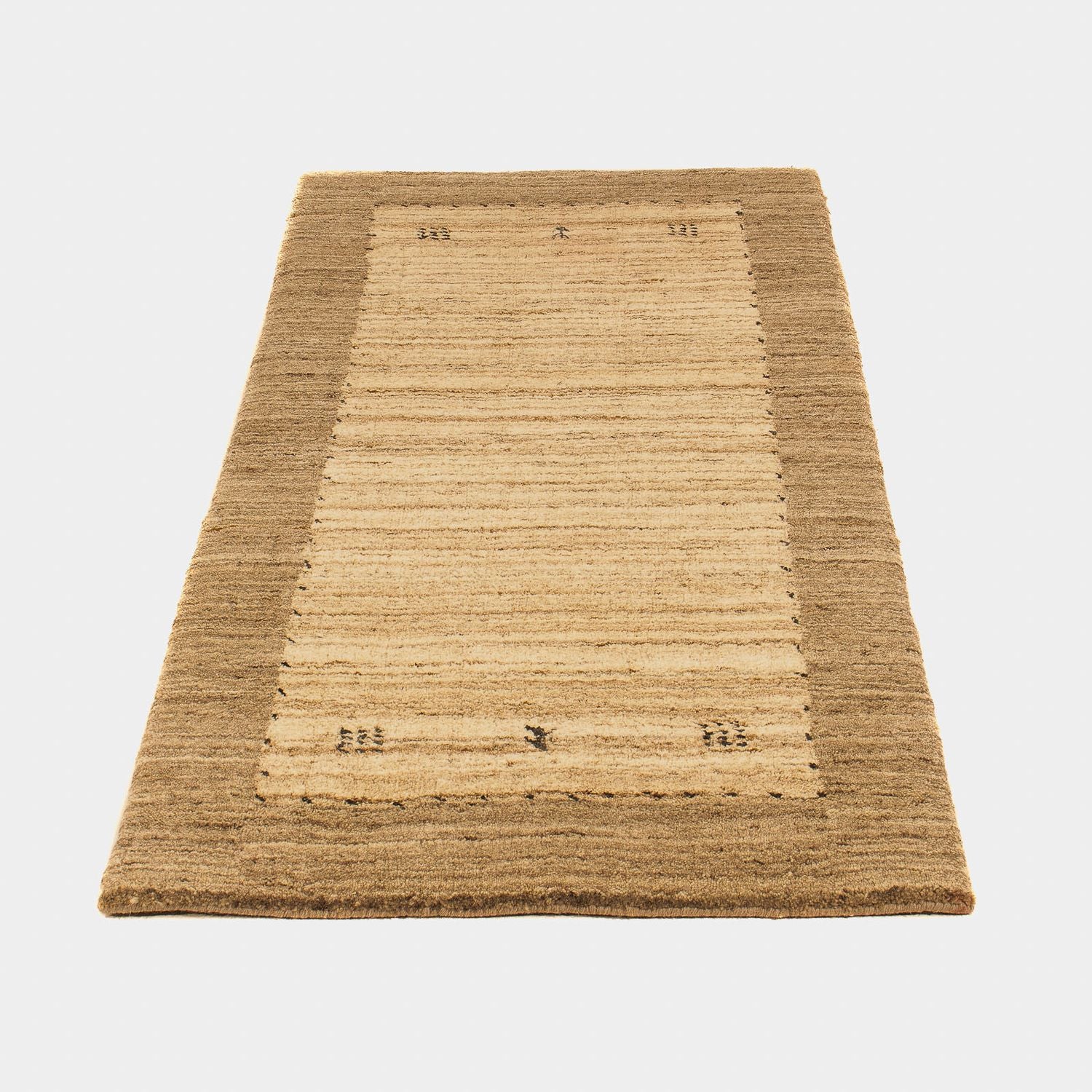 Tapis Népalais - 142 x 70 cm - marron clair