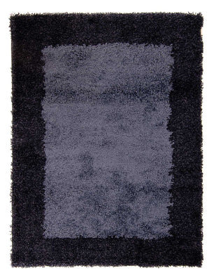 Tapis à poils longs - 170 x 120 cm - bleu foncé