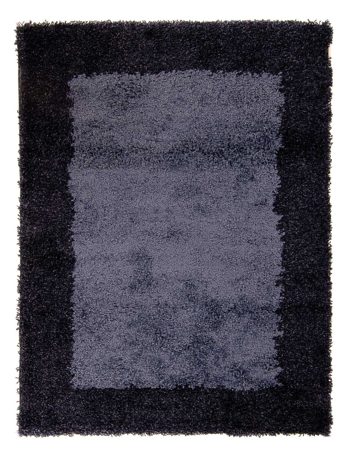 Tapis à poils longs - 170 x 120 cm - bleu foncé