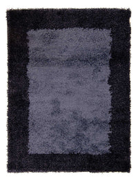 Tapis à poils longs - 170 x 120 cm - bleu foncé