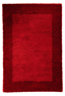 Tapis à poils longs - 230 x 160 cm - rouge foncé
