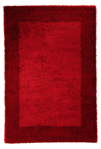 Tapis à poils longs - 230 x 160 cm - rouge foncé