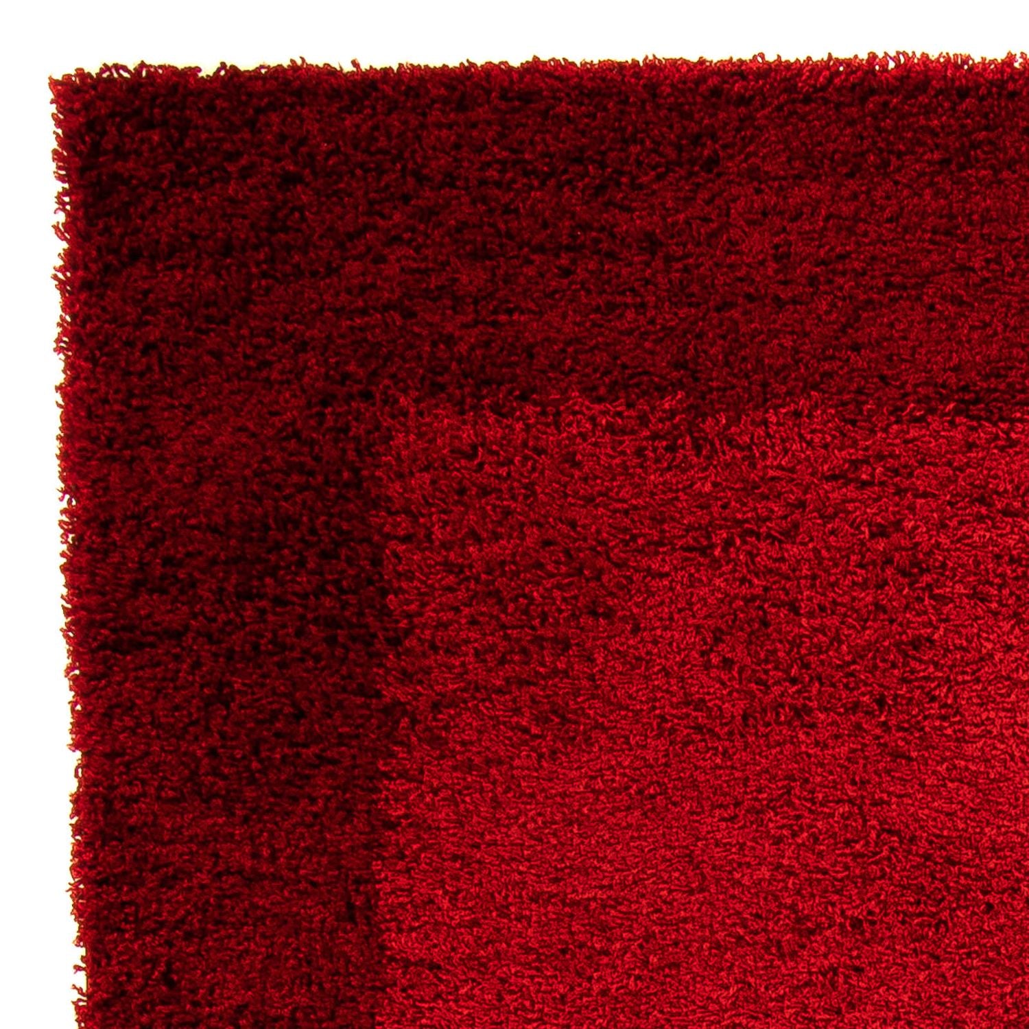 Tapis à poils longs - 230 x 160 cm - rouge foncé