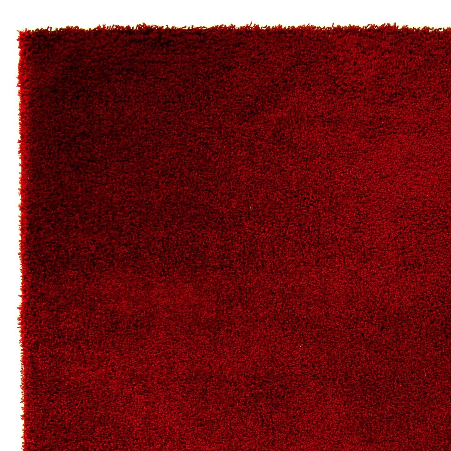 Tapis à poils longs - 290 x 200 cm - rouge foncé