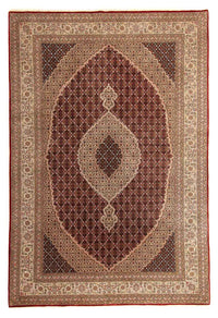 Tapis oriental - Tabriz - 296 x 200 cm - rouge foncé