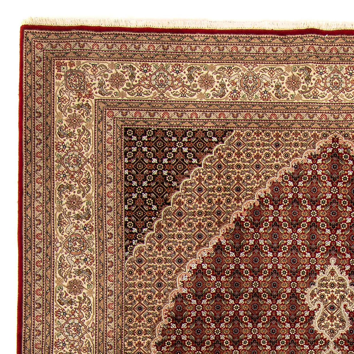 Tapis oriental - Tabriz - 296 x 200 cm - rouge foncé