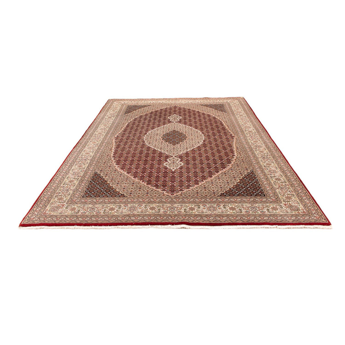 Tapis oriental - Tabriz - 296 x 200 cm - rouge foncé