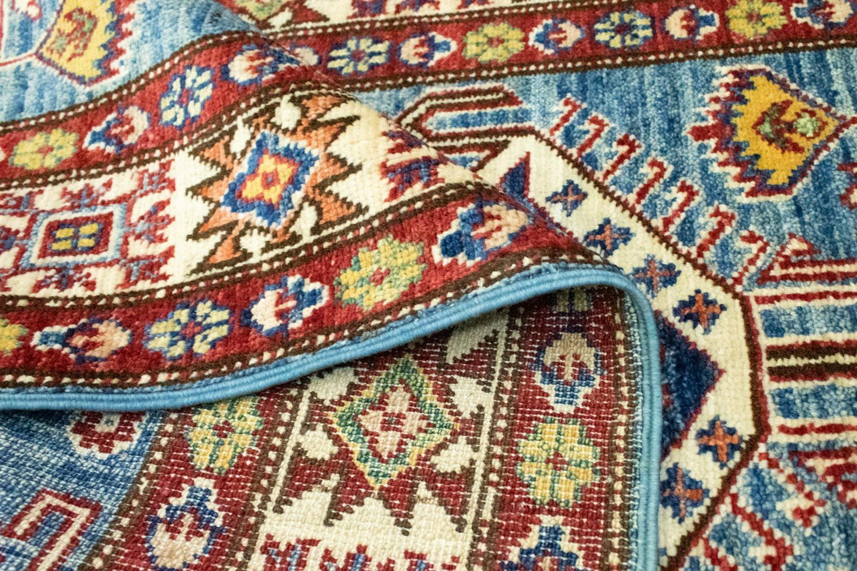 Tapis Ziegler - Kazak - 130 x 75 cm - bleu clair