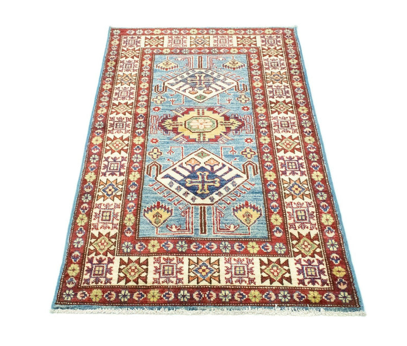 Tapis Ziegler - Kazak - 132 x 79 cm - bleu clair
