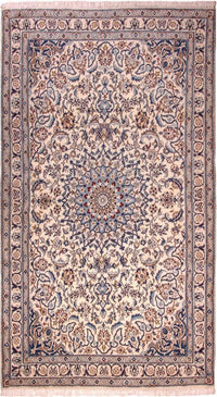 Tapis persan - Nain - Royal - 213 x 118 cm - beige