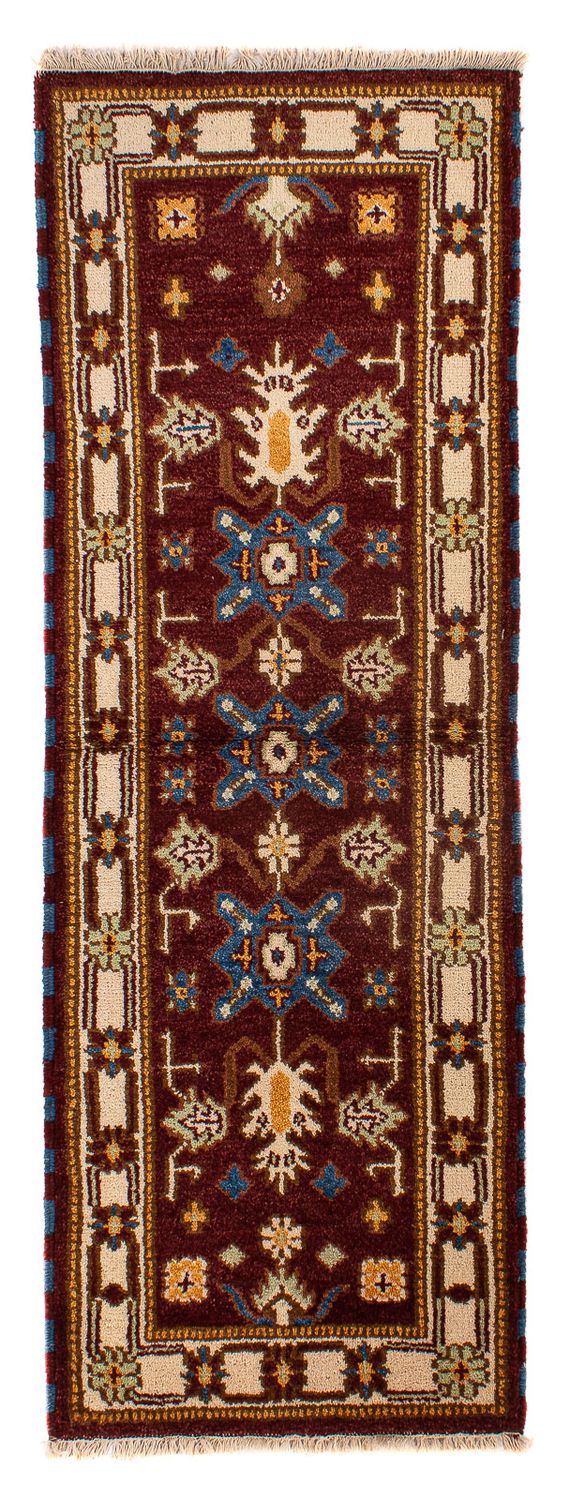 Tapis de couloir Tapis Ziegler - Kazak - 201 x 65 cm - rouge foncé