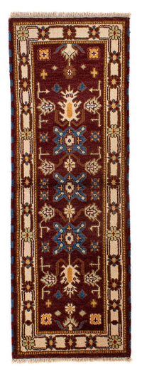 Tapis de couloir Tapis Ziegler - Kazak - 201 x 65 cm - rouge foncé