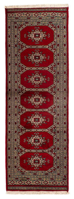 Tapis de couloir Tapis Pakistani - 192 x 64 cm - rouge foncé