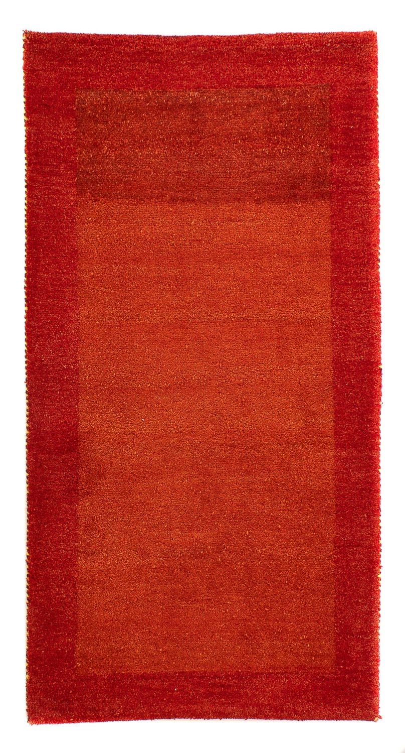 Tapis Gabbeh - Indus - 142 x 74 cm - rouge foncé