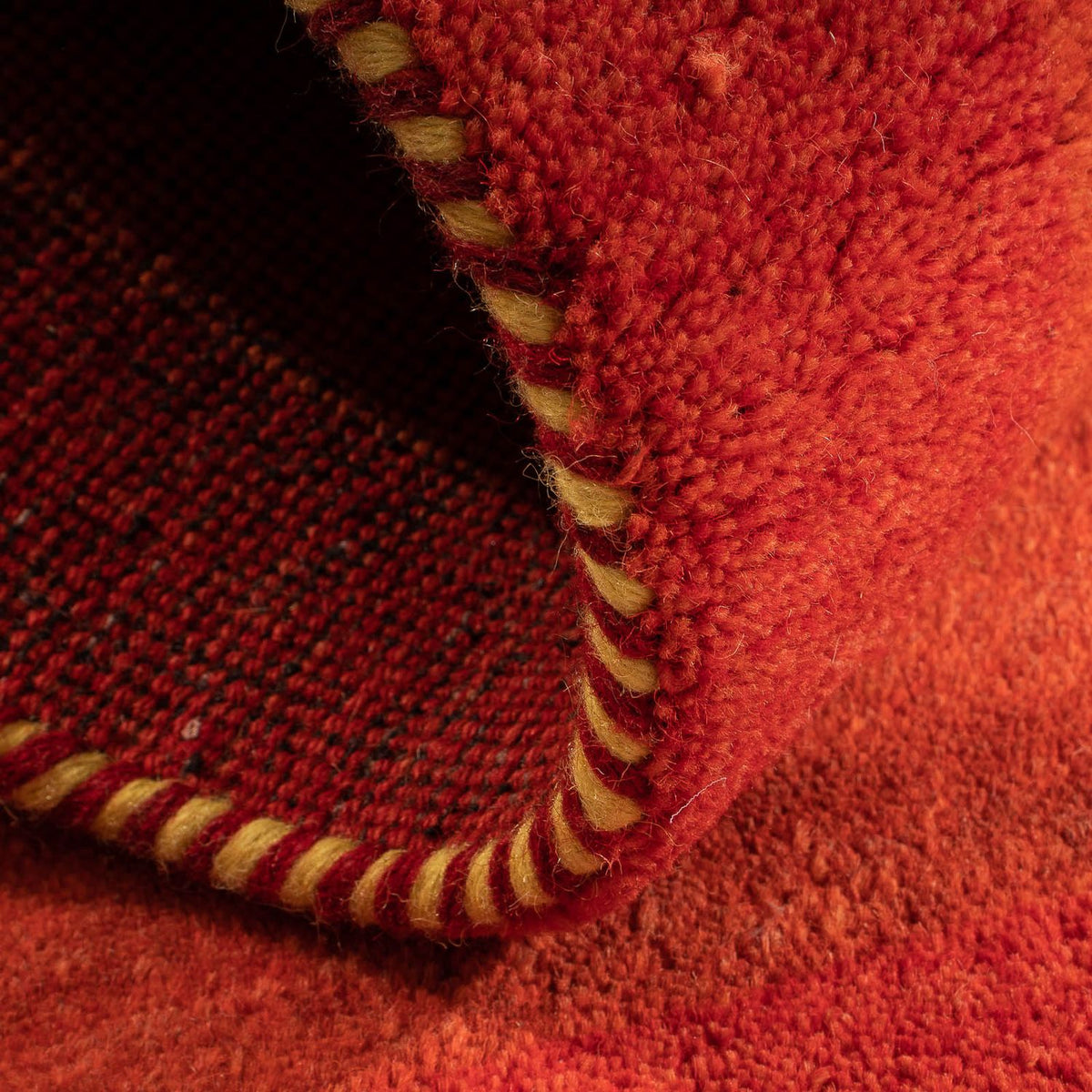 Tapis Gabbeh - Indus - 142 x 74 cm - rouge foncé