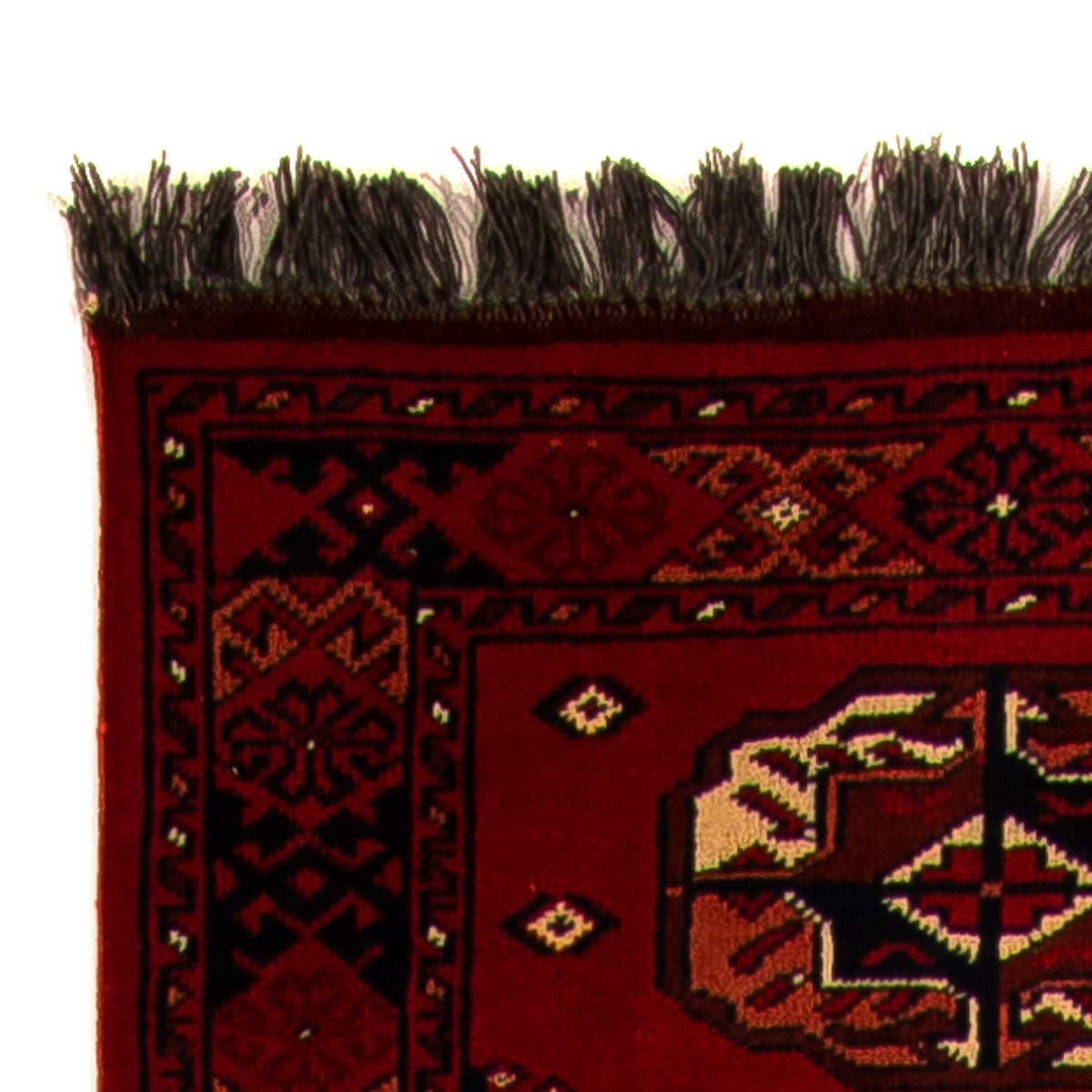 Tapis de couloir Tapis afghan - 356 x 82 cm - rouge foncé