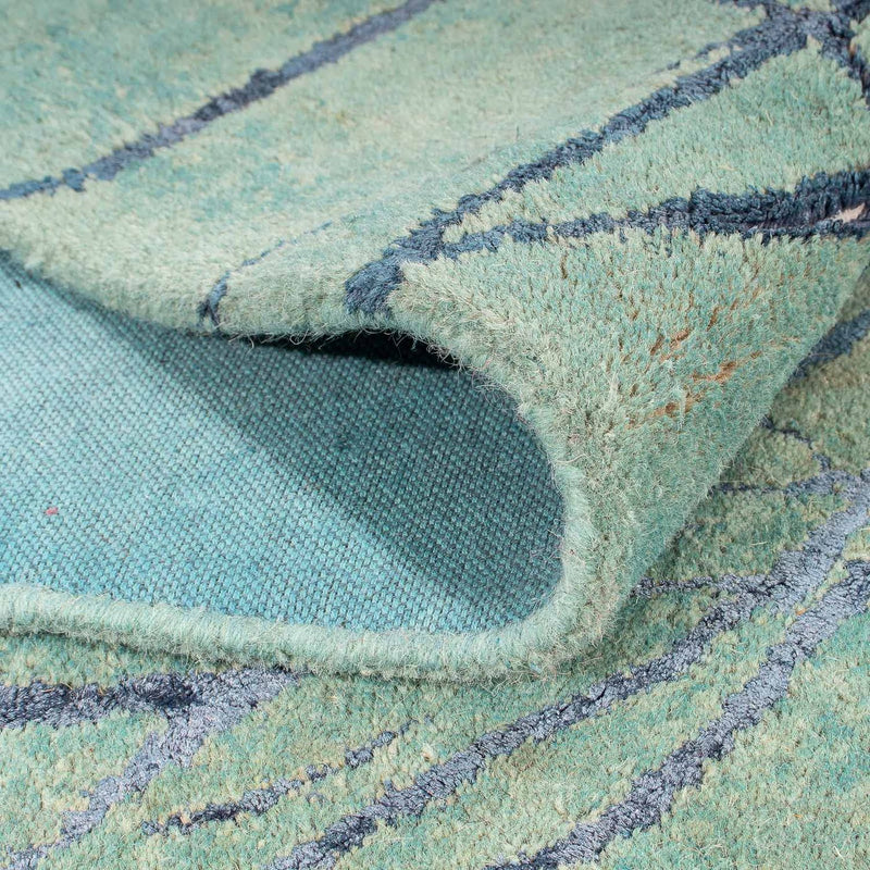 Tapis en laine - 247 x 147 cm - vert