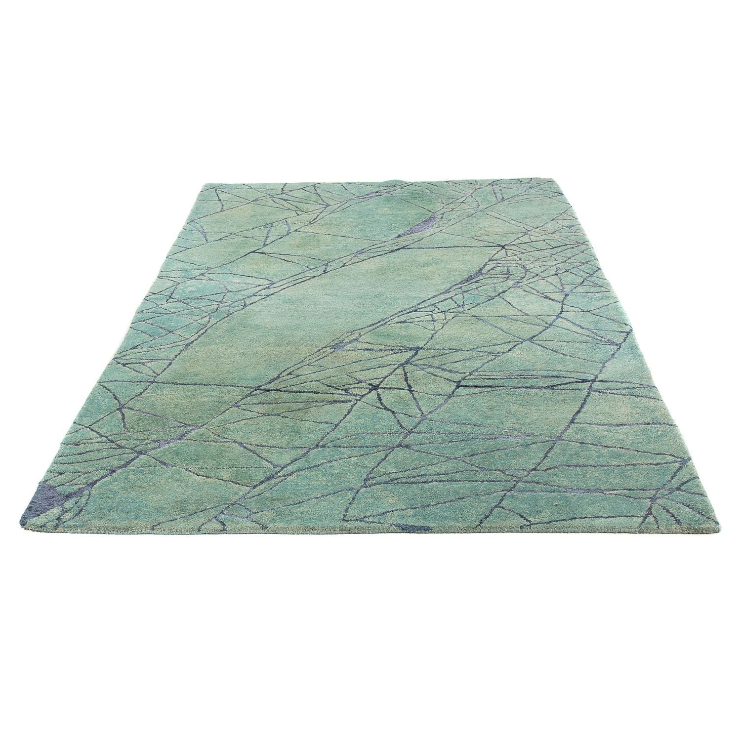 Tapis en laine - 247 x 147 cm - vert