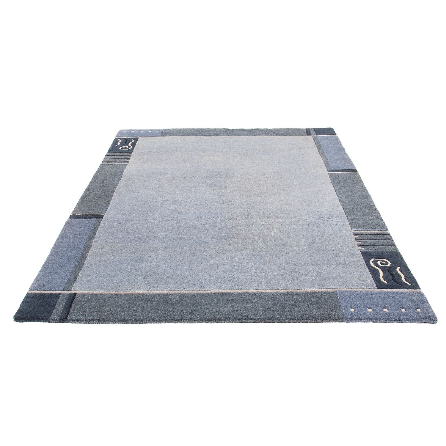 Tapis Népalais - 240 x 170 cm - bleu clair