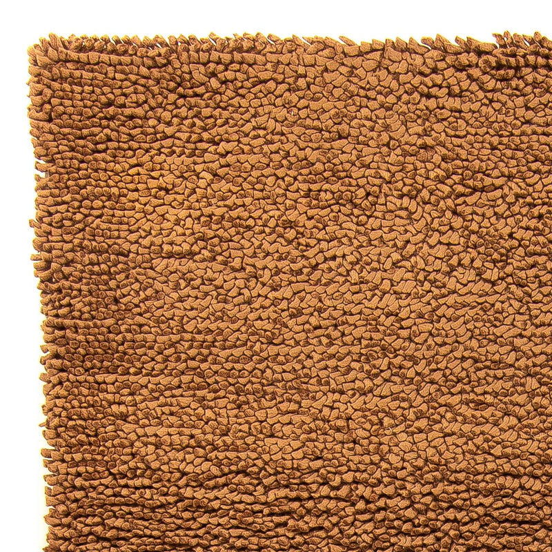 Tapis à poils longs - 206 x 155 cm - marron