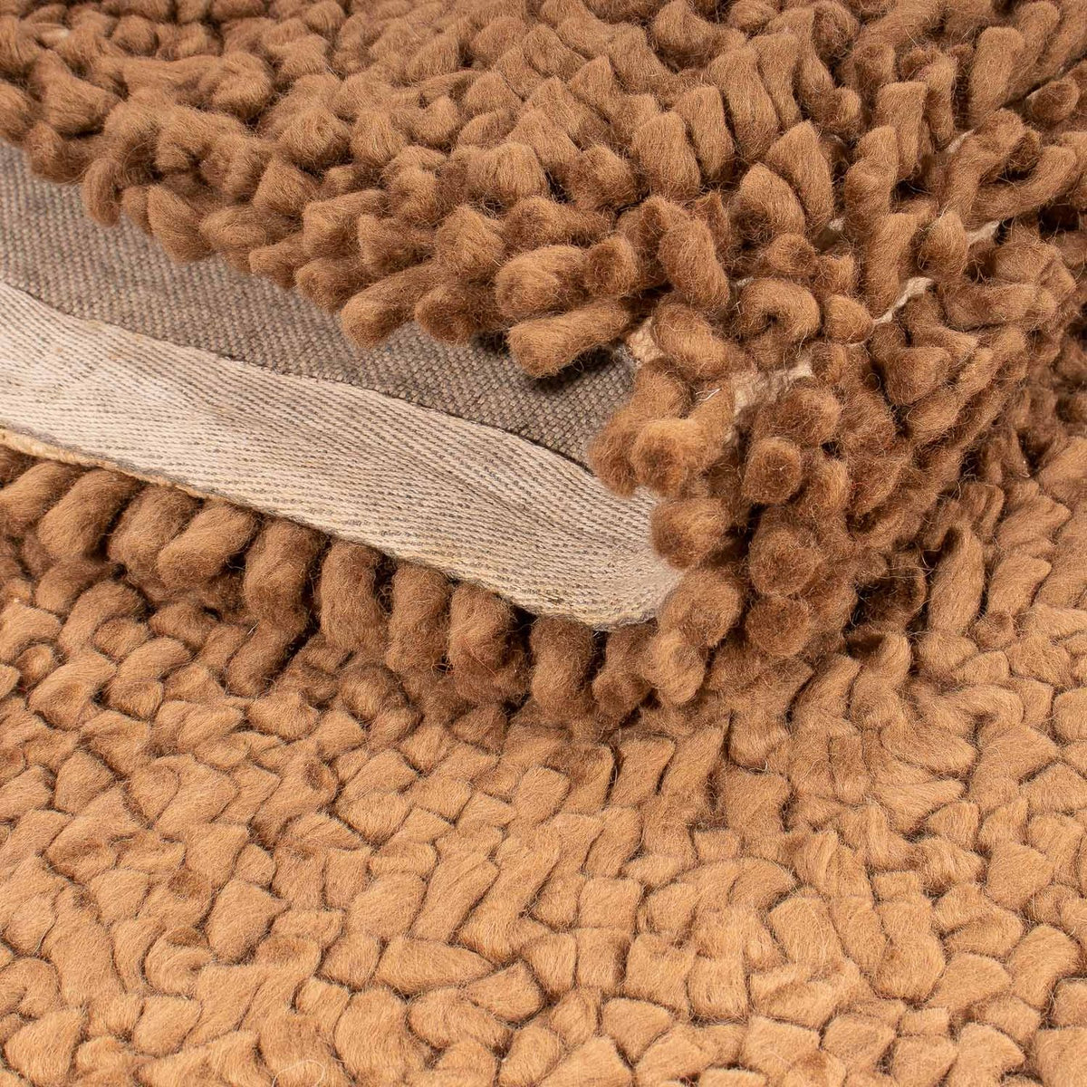 Tapis à poils longs - 206 x 155 cm - marron