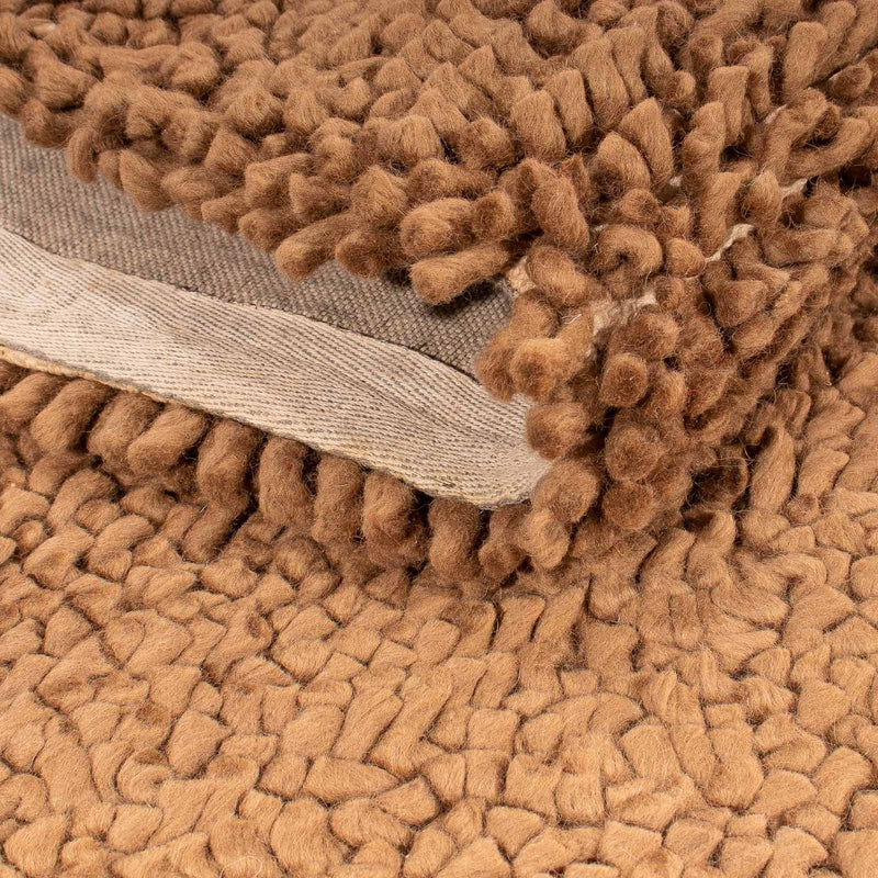 Tapis à poils longs - 206 x 155 cm - marron