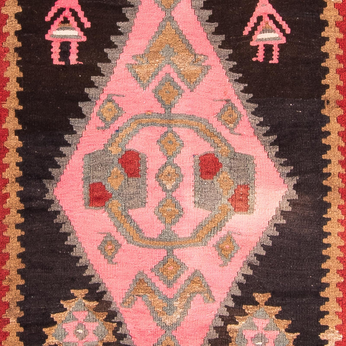 Tapis de couloir Tapis Kelim - Vieux - 360 x 145 cm - multicolore