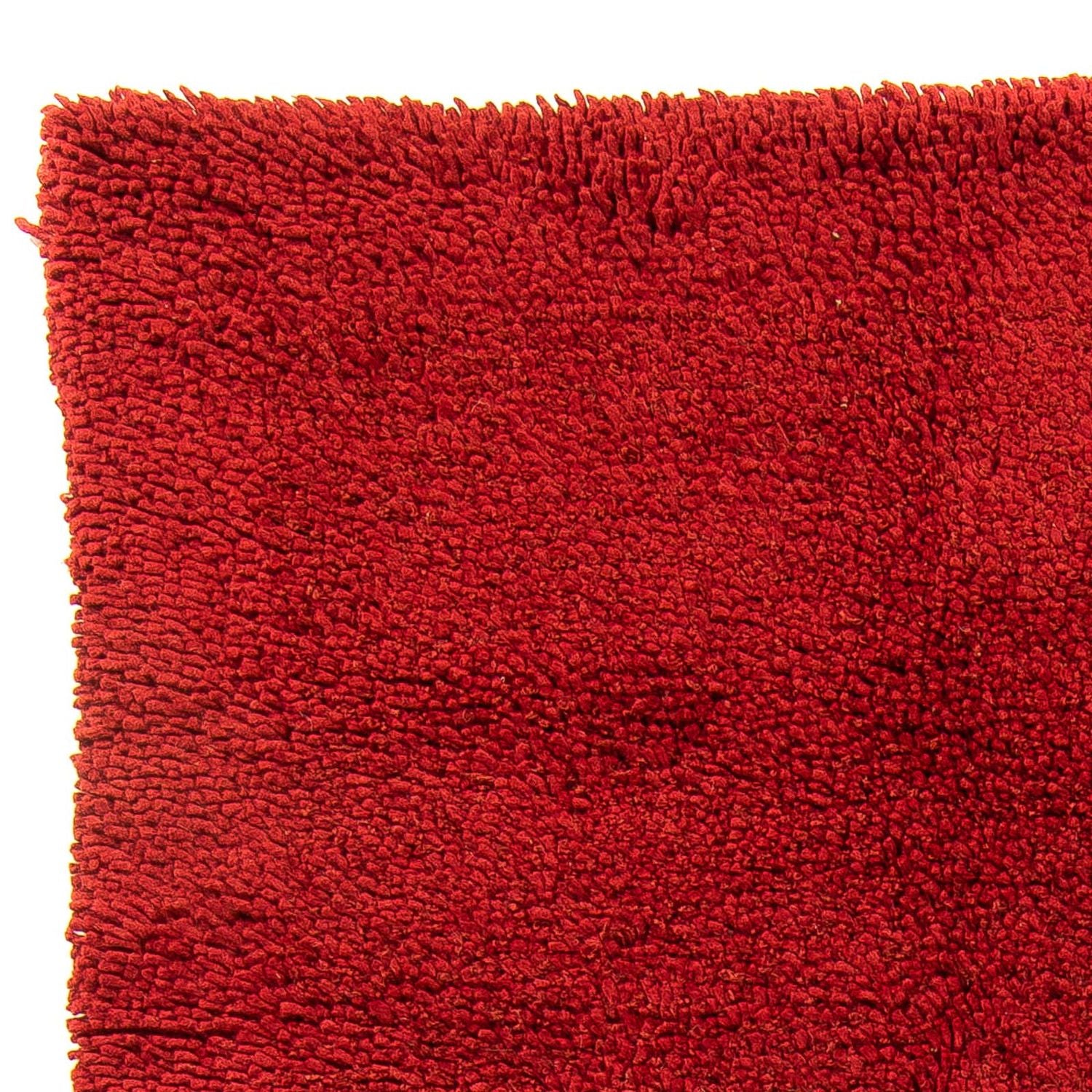 Tapis à poils longs - 217 x 154 cm - rouge foncé