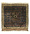 Tapis afghan carré  - 80 x 80 cm - bleu