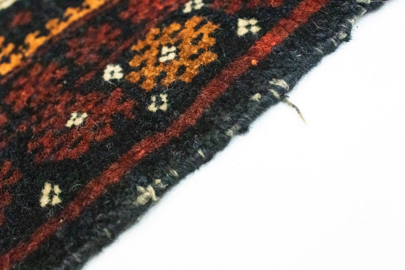 Tapis afghan carré  - 45 x 42 cm - bleu