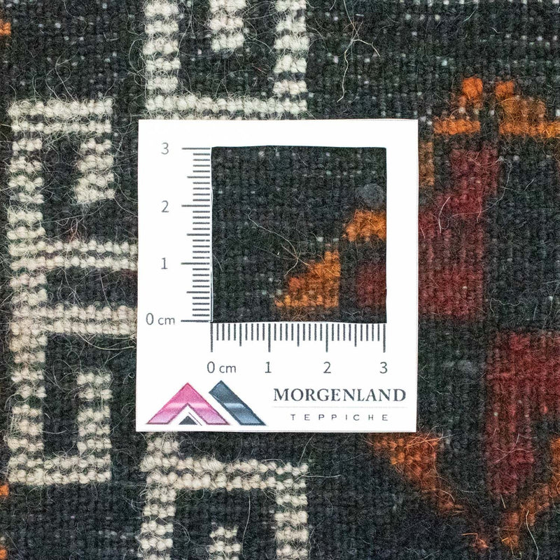 Tapis afghan carré  - 45 x 42 cm - bleu
