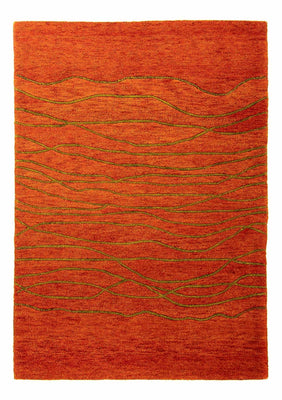 Tapis en laine - 192 x 136 cm - rouille