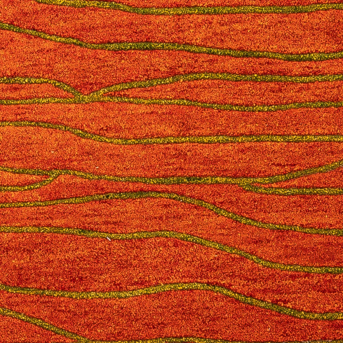 Tapis en laine - 192 x 136 cm - rouille