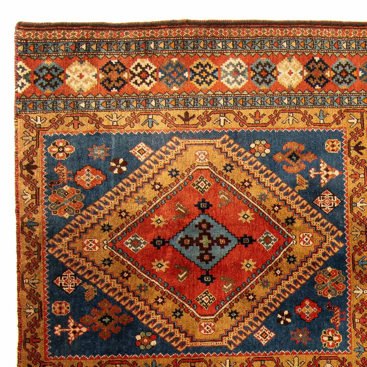 Tapis persan - Nomadic - 210 x 180 cm - bleu foncé