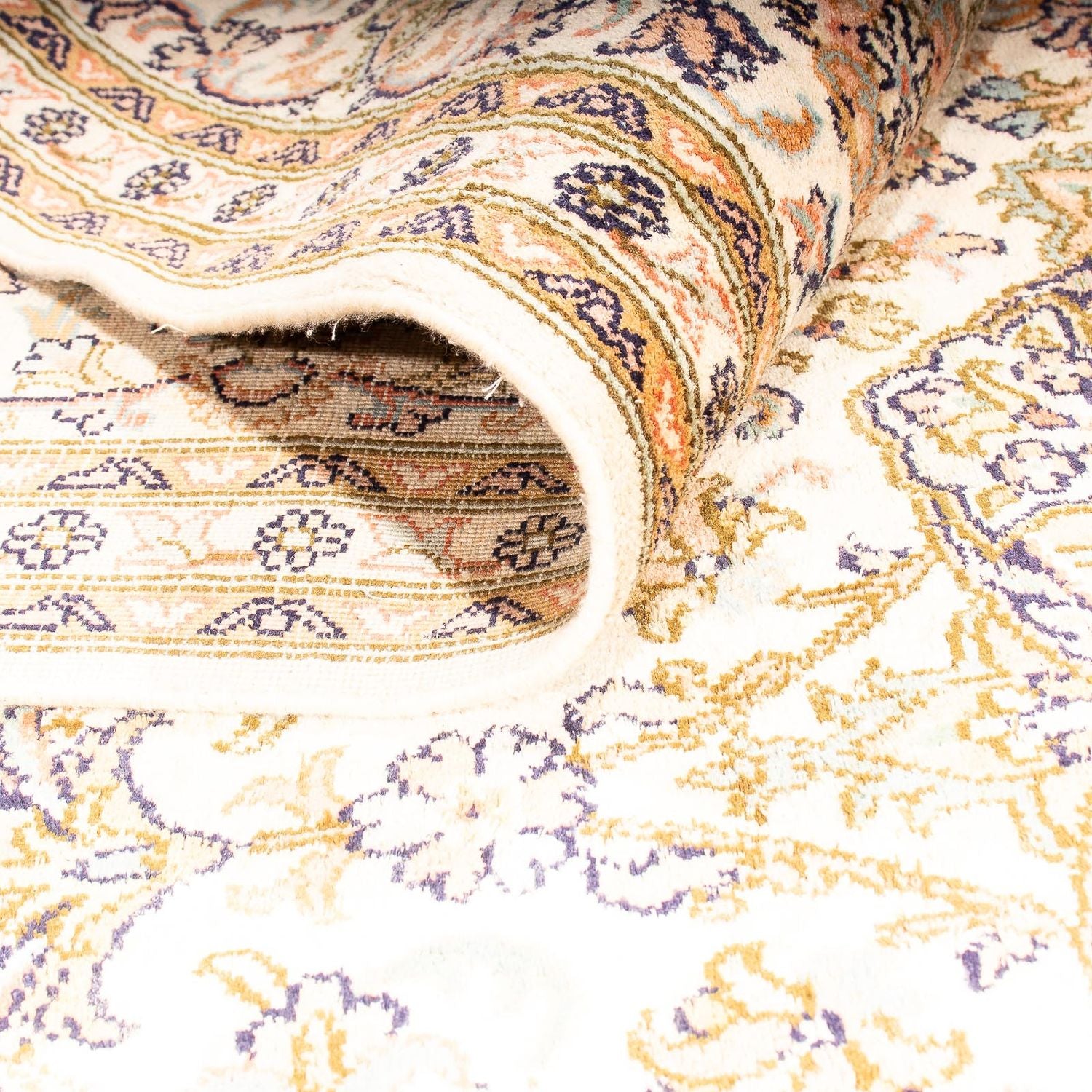 Tapis en soie - Soie du Cachemire - 302 x 215 cm - beige