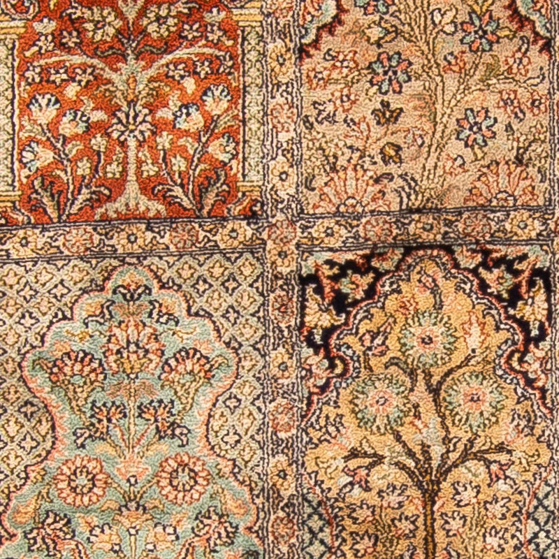 Tapis de couloir Tapis en soie - Soie du Cachemire - 310 x 94 cm - multicolore