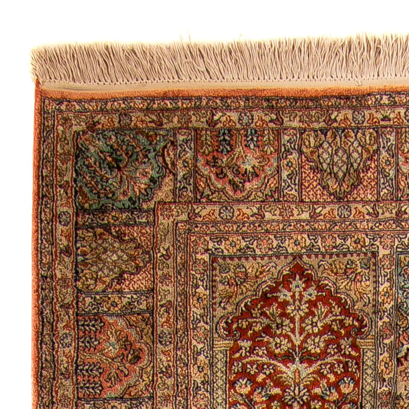 Tapis de couloir Tapis en soie - Soie du Cachemire - 310 x 94 cm - multicolore