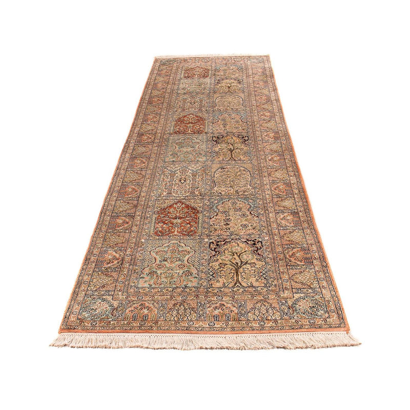 Tapis de couloir Tapis en soie - Soie du Cachemire - 310 x 94 cm - multicolore