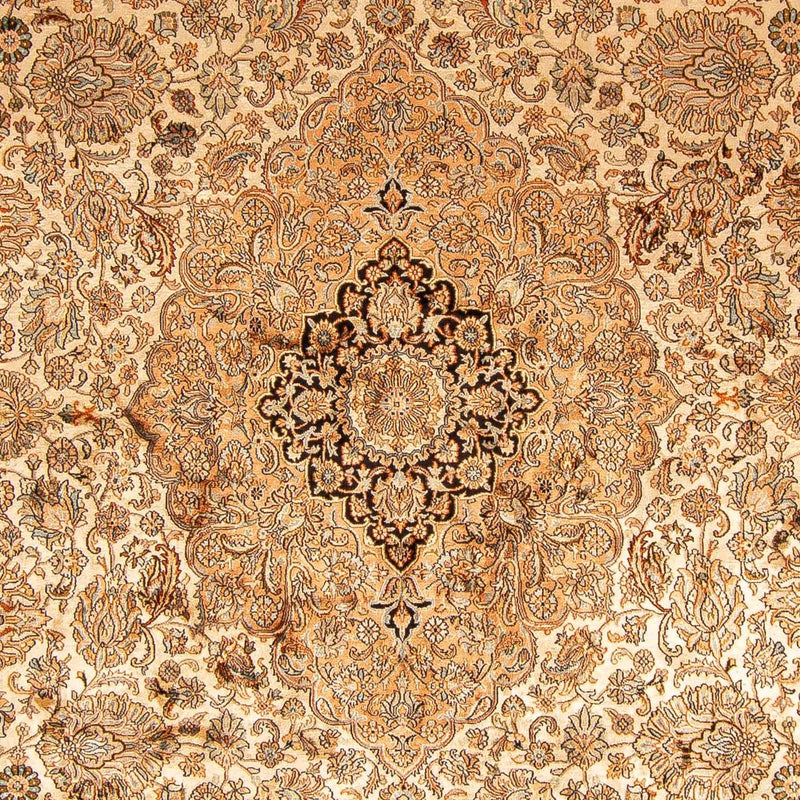 Tapis en soie - Soie du Cachemire - 410 x 307 cm - marron clair