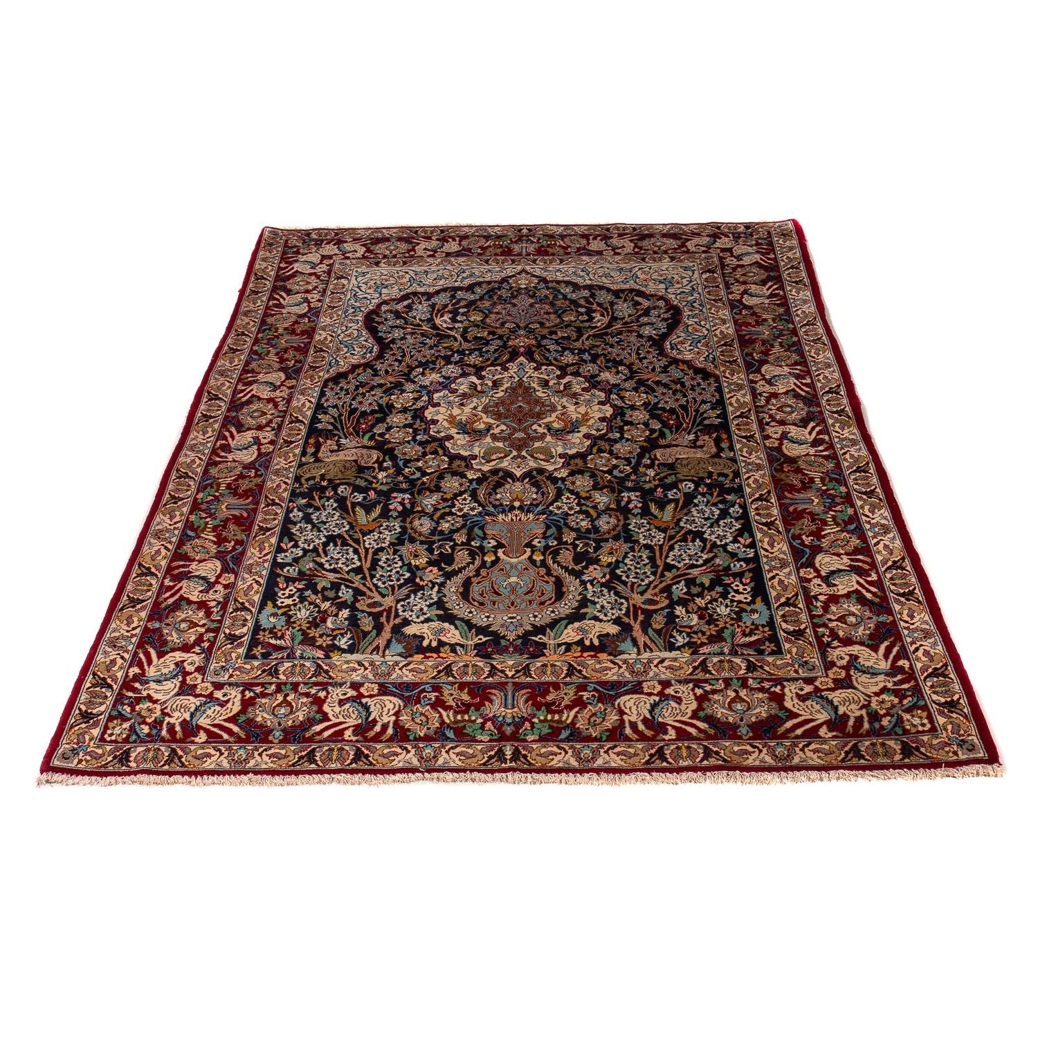 Tapis persan - Isfahan - Premium - 173 x 117 cm - bleu foncé
