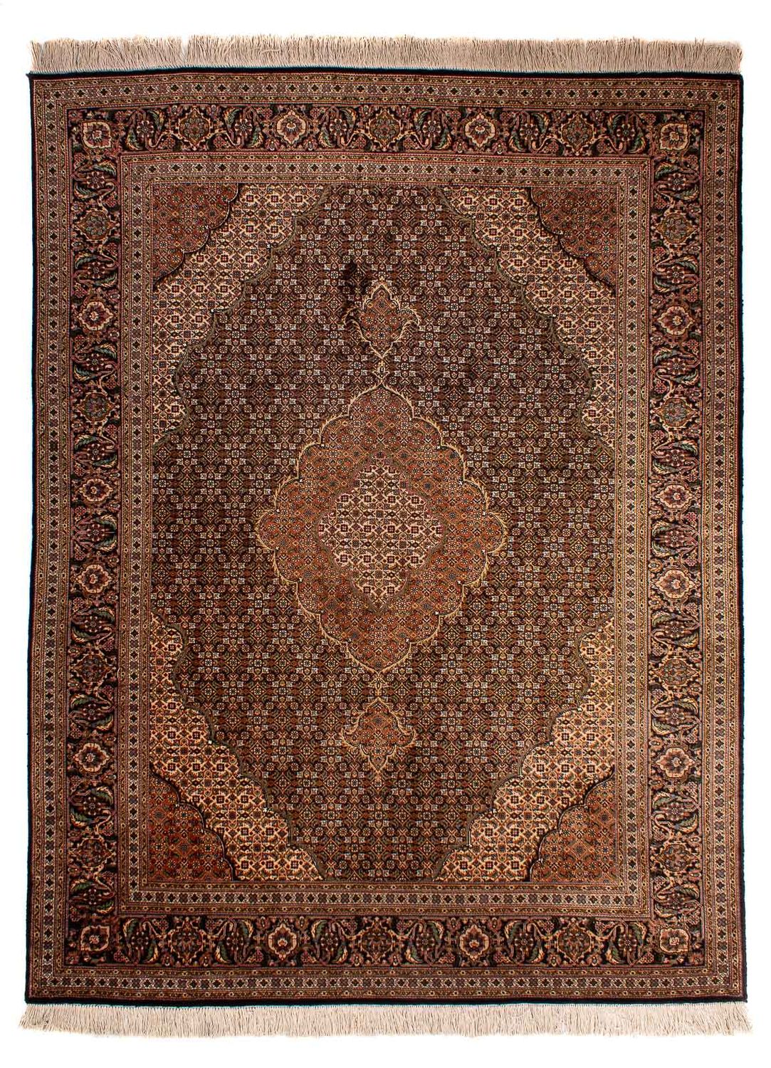 Tapis persan - Tabriz - Royal - 202 x 150 cm - marron