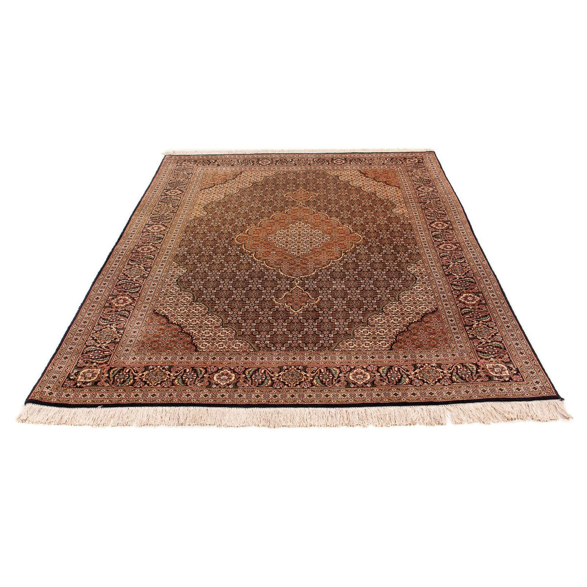 Tapis persan - Tabriz - Royal - 202 x 150 cm - marron